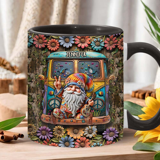 Gnome Hippie Lovers - Personalized Hippie Accent Mug