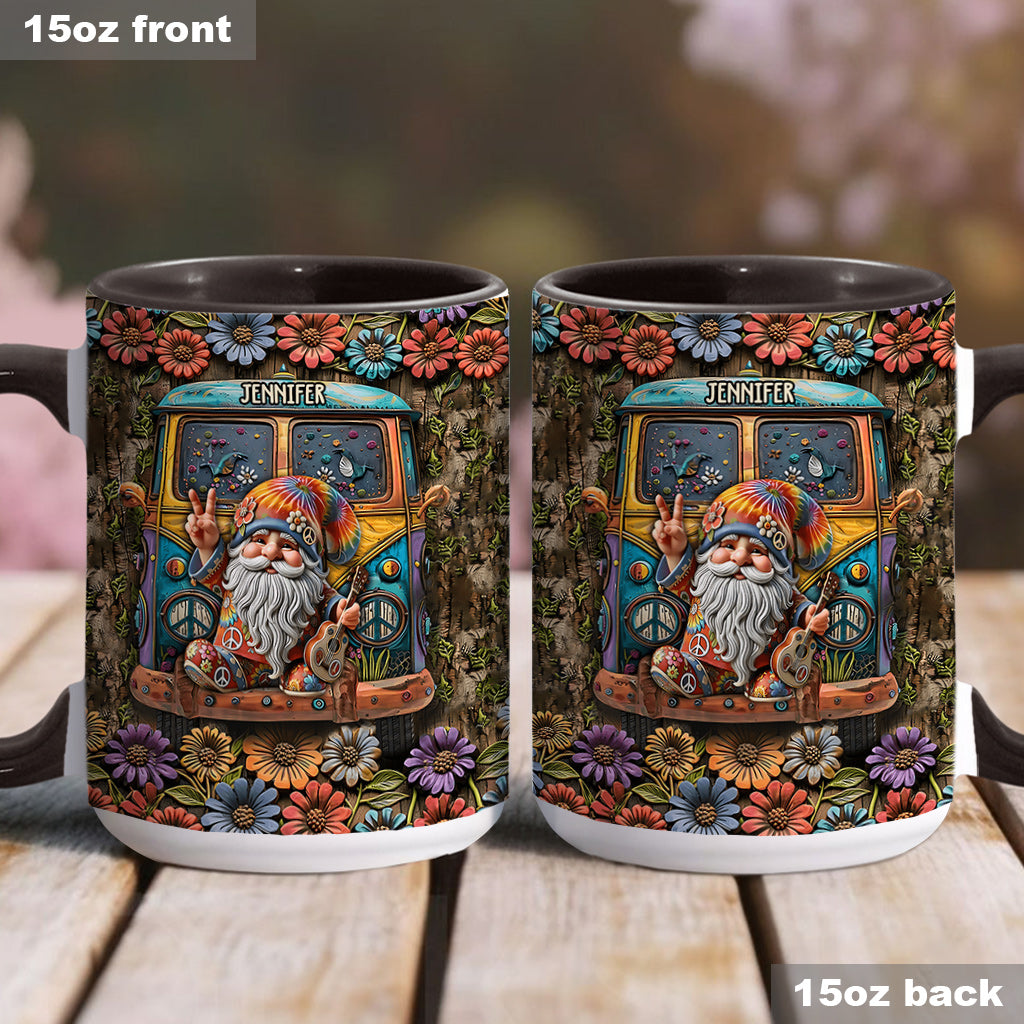 Gnome Hippie Lovers - Personalized Hippie Accent Mug