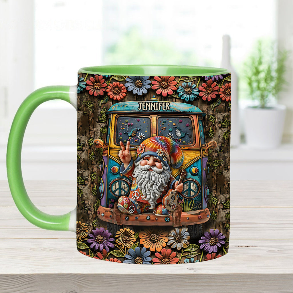 Gnome Hippie Lovers - Personalized Hippie Accent Mug