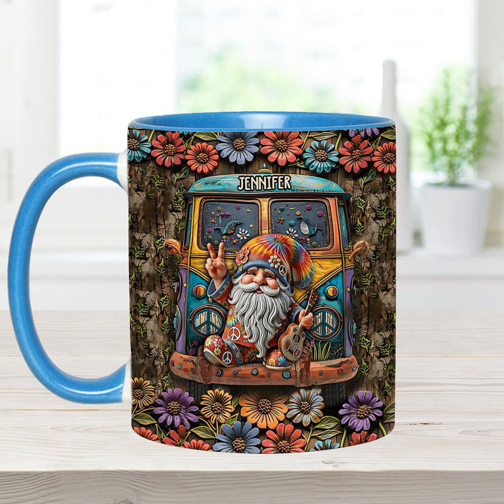 Gnome Hippie Lovers - Personalized Hippie Accent Mug