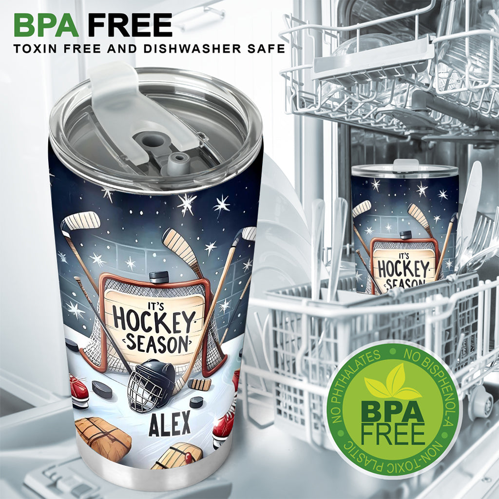 Saison de hockey - Gobelet isotherme personnalisé