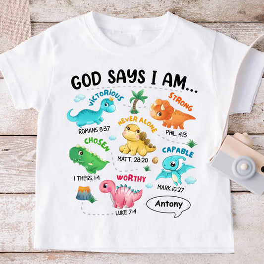 Pour mon petit-fils, je suis un dinosaure - T-shirt et sweat à capuche personnalisés pour petit-fils