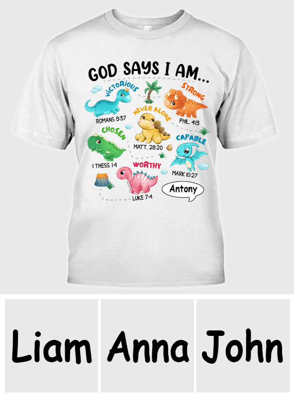 Pour mon petit-fils, je suis un dinosaure - T-shirt et sweat à capuche personnalisés pour petit-fils
