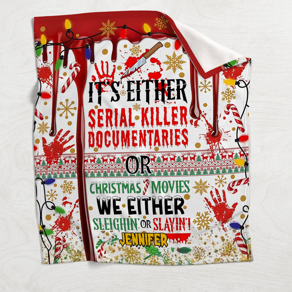 Slayin or Sleighin - Personalized Blanket