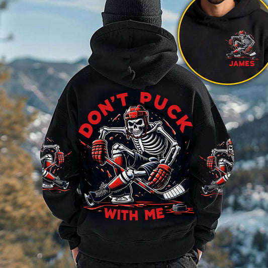 Don't Puck With Me - Personalized Hockey All Over Shirt