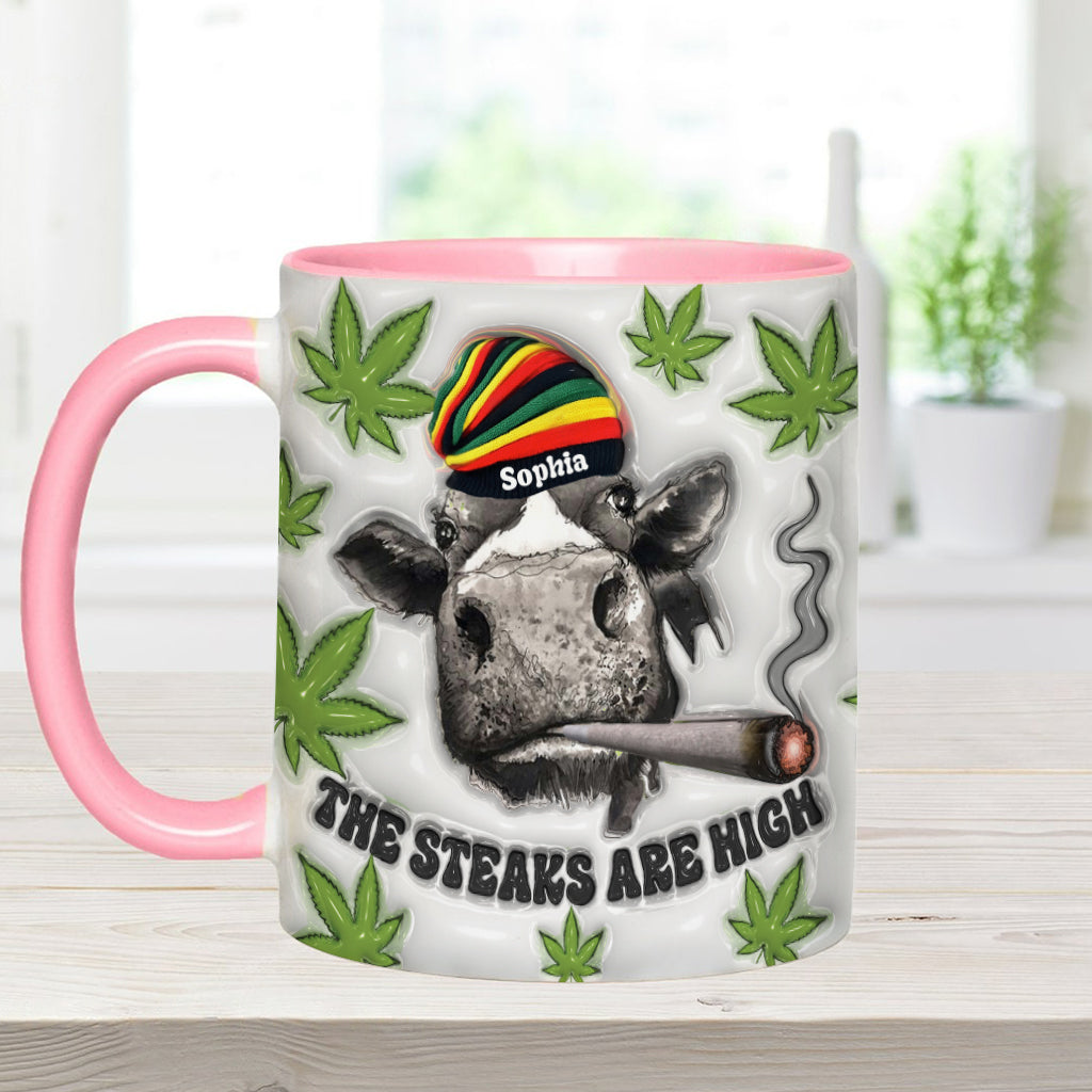 The Steaks Are High - Personalized Weed Accent Mug