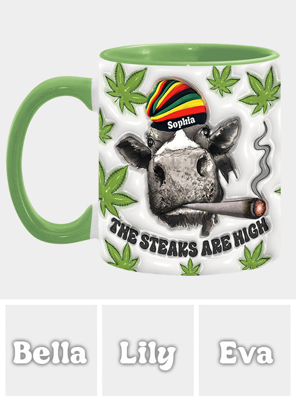 The Steaks Are High - Personalized Weed Accent Mug
