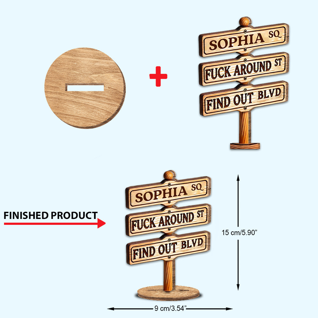 Fais des bêtises et découvre la vérité - Plaque en bois personnalisée pour collègues