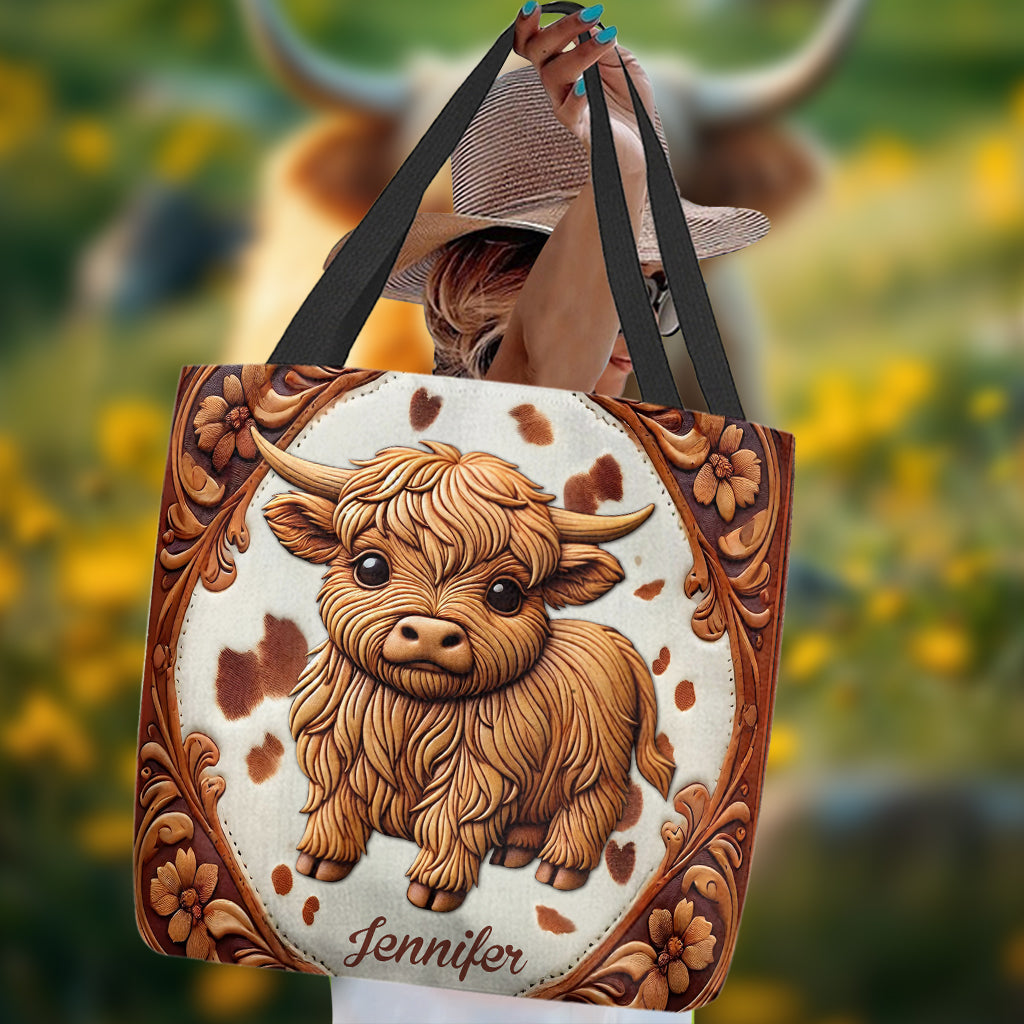 Love Highland Cows - Personalized Tote Bag