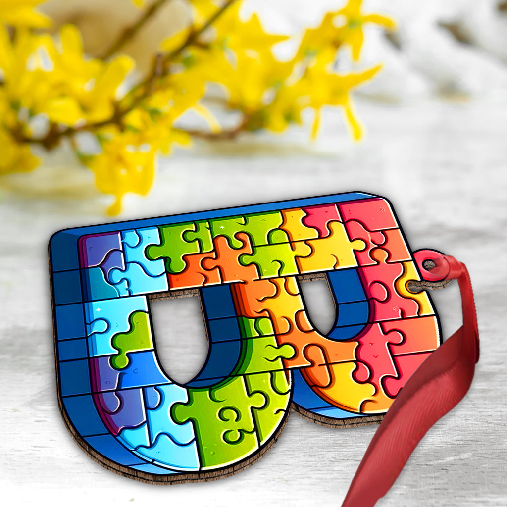 Any Letter Puzzle - Personalized Autism Awareness Ornament