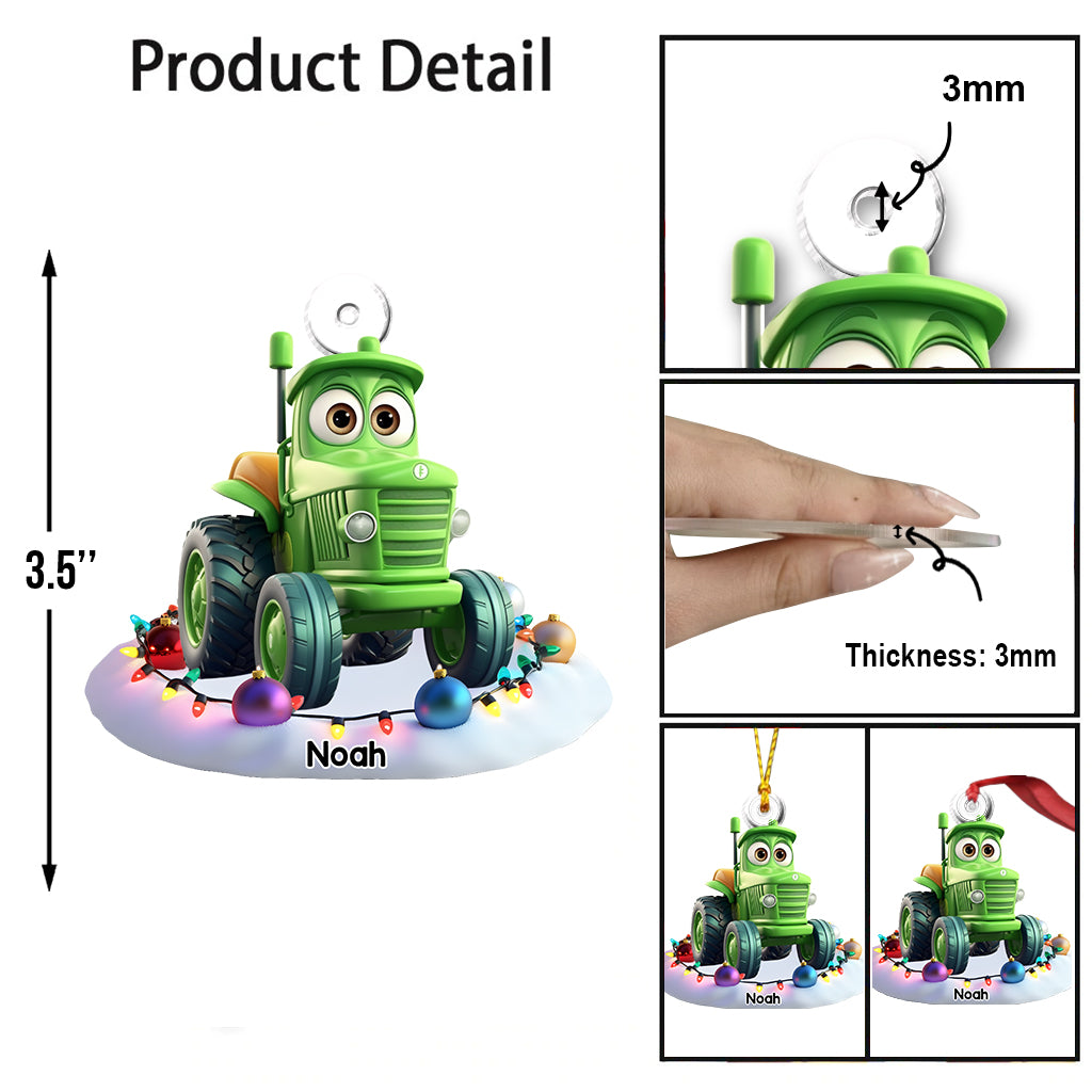 Cadeau de véhicules de rêve pour les petits-enfants - Ornement personnalisé en forme de véhicule pour enfant