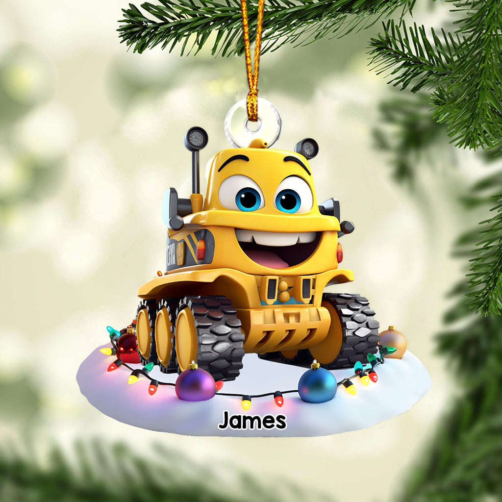 Cadeau de véhicules de rêve pour les petits-enfants - Ornement personnalisé en forme de véhicule pour enfant