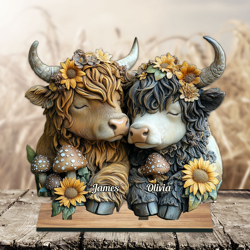 Happy Couple Country Style - Personalized 1 Layered Big Freestanding