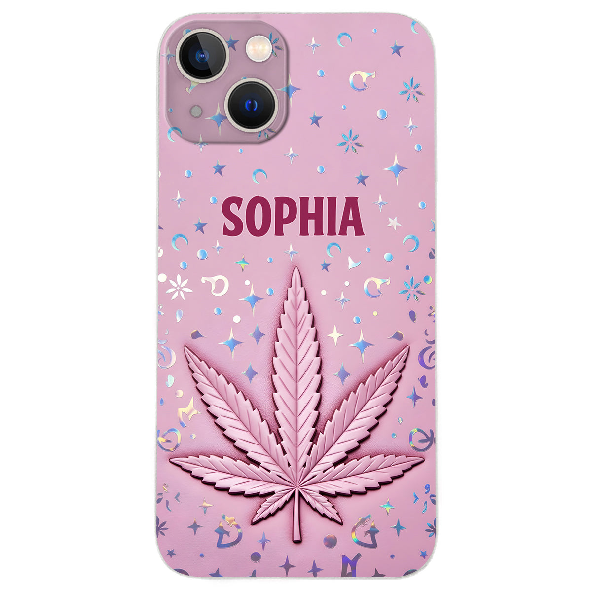 Stoner Chick - Personalized Weed Leather Phone Case