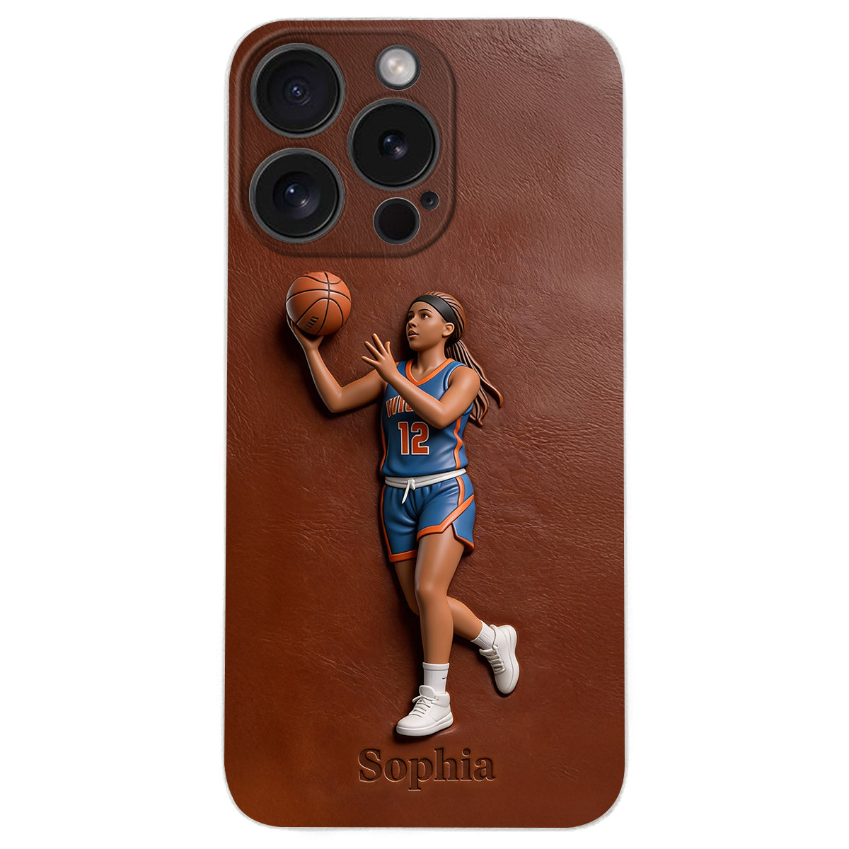 Love Basketball - Personalized Basketball Leather Phone Case