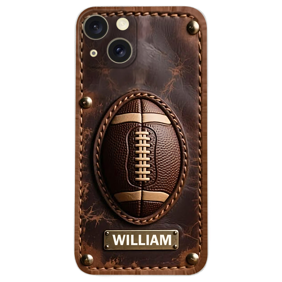 Étui de téléphone en cuir personnalisé pour les jours de match - Football