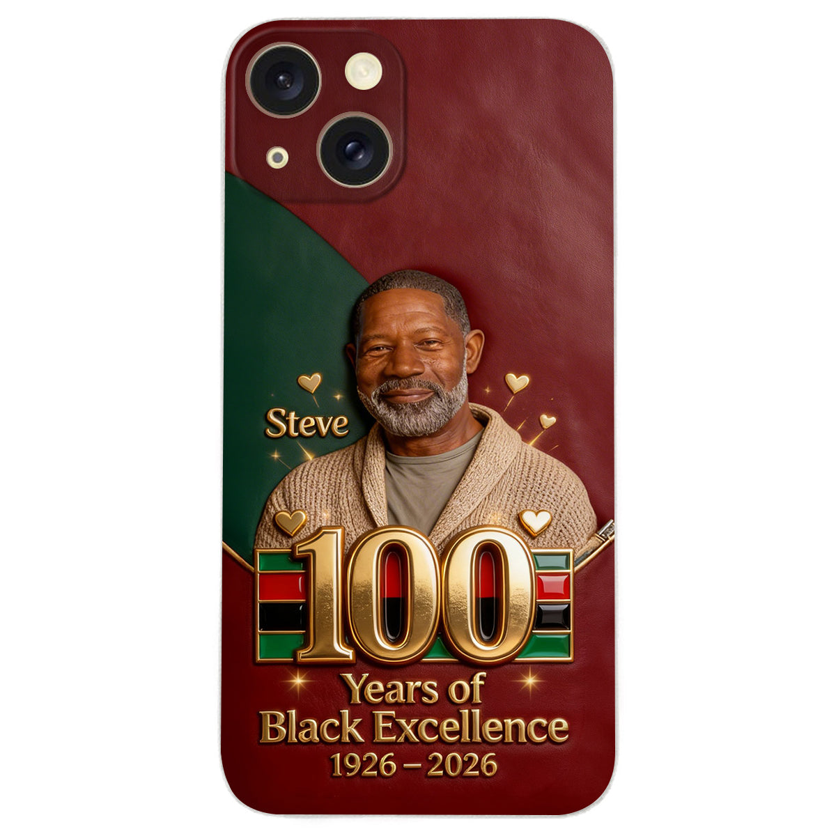 100 Years Of Black Excellence - Personalized African American Leather Phone Case