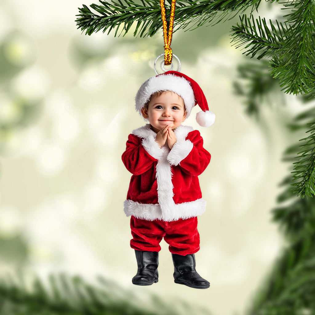 Ornement photo personnalisé pour enfants - Cadeau idéal pour vos petits-enfants