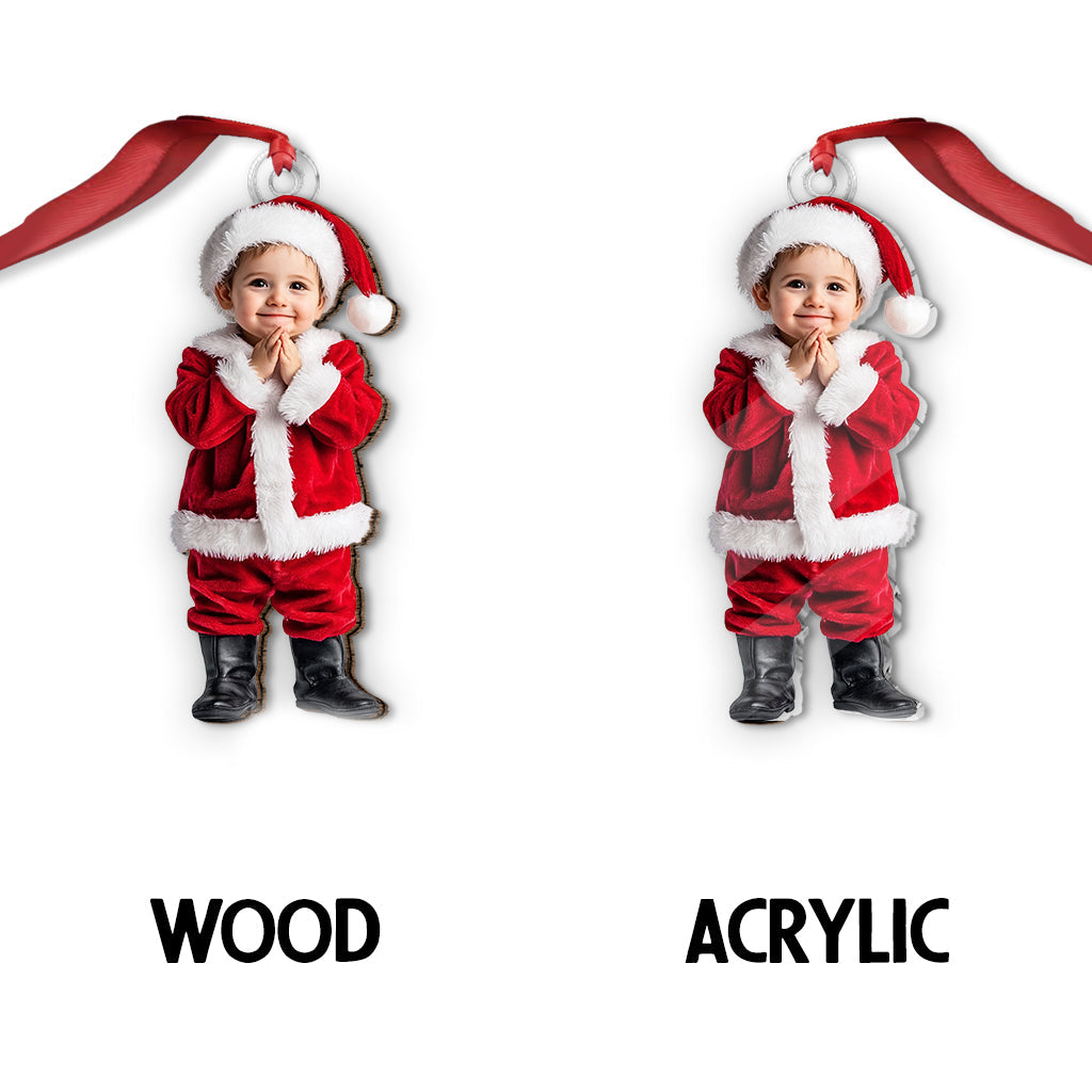 Ornement photo personnalisé pour enfants - Cadeau idéal pour vos petits-enfants