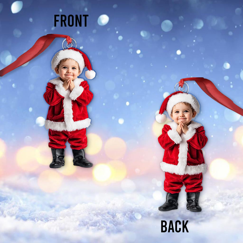 Ornement photo personnalisé pour enfants - Cadeau idéal pour vos petits-enfants