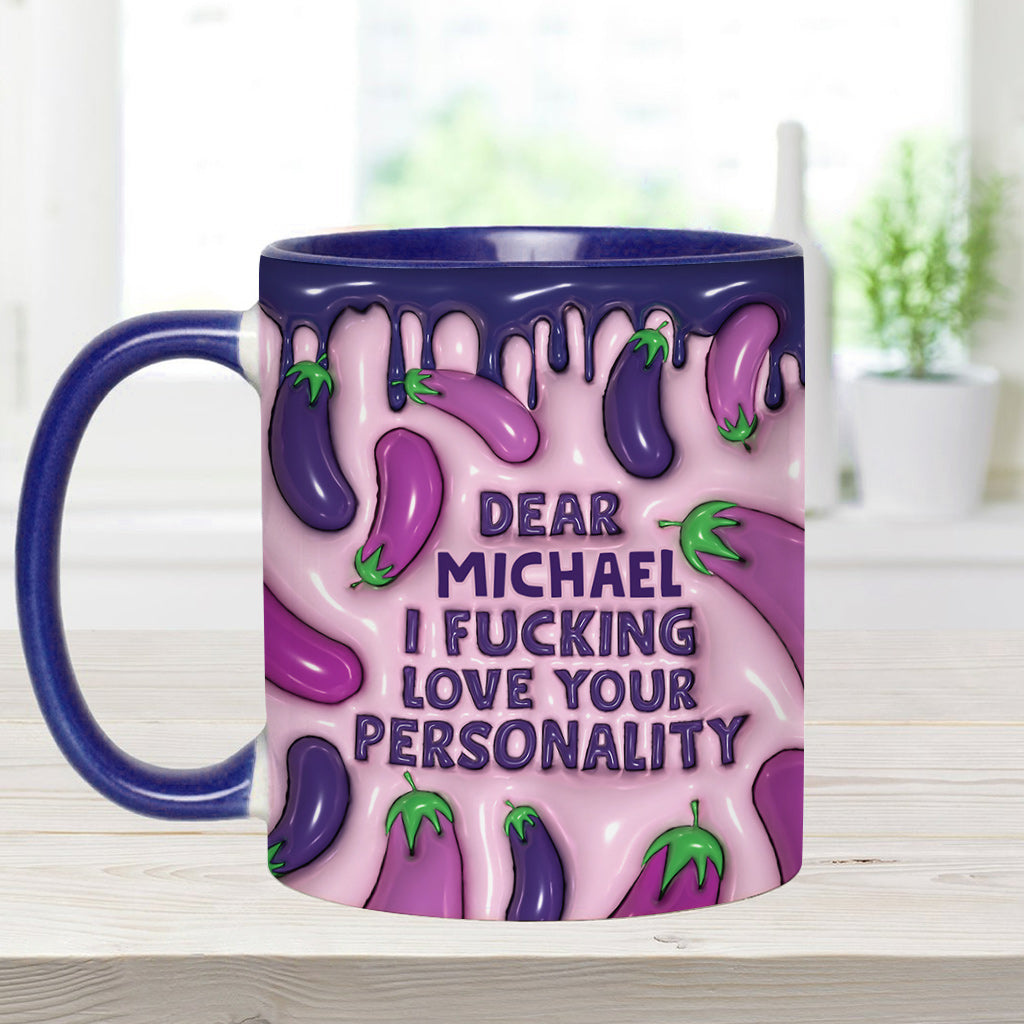 I Love Your Personality - Personalized Couple Accent Mug