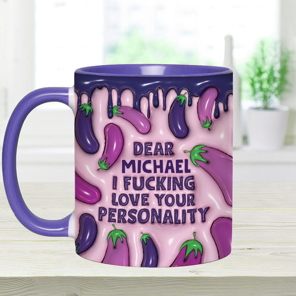I Love Your Personality - Personalized Couple Accent Mug