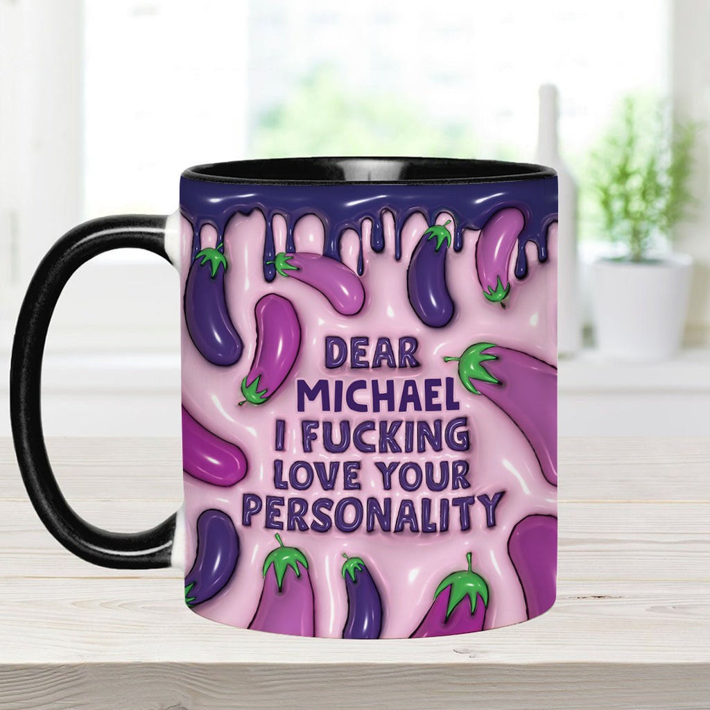 I Love Your Personality - Personalized Couple Accent Mug