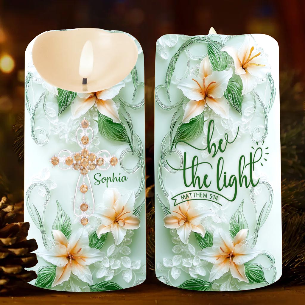 Be The Light - Personalized Christian Flameless Candle