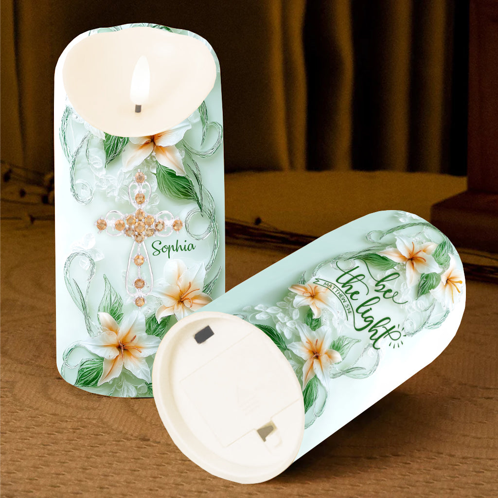 Be The Light - Personalized Christian Flameless Candle