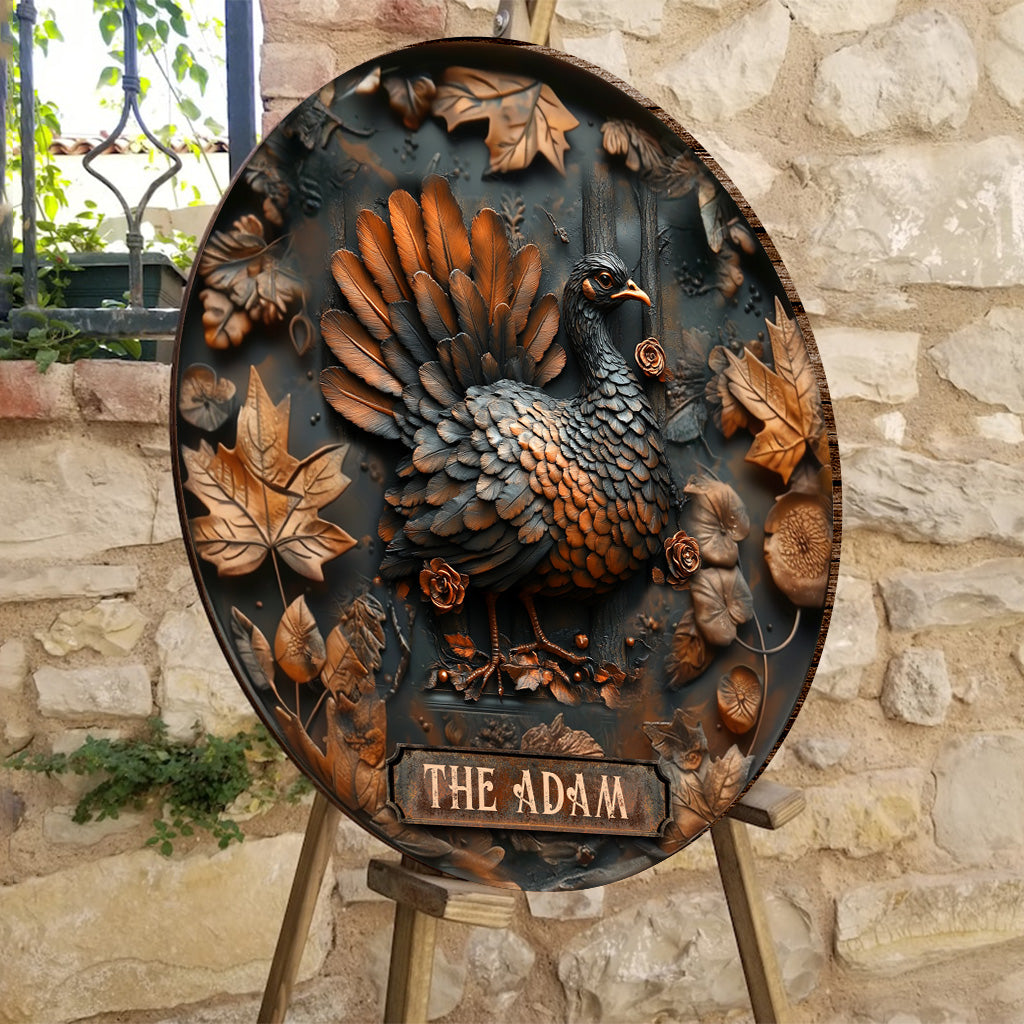 Superbe cerf - Panneau rond en bois personnalisé pour la chasse