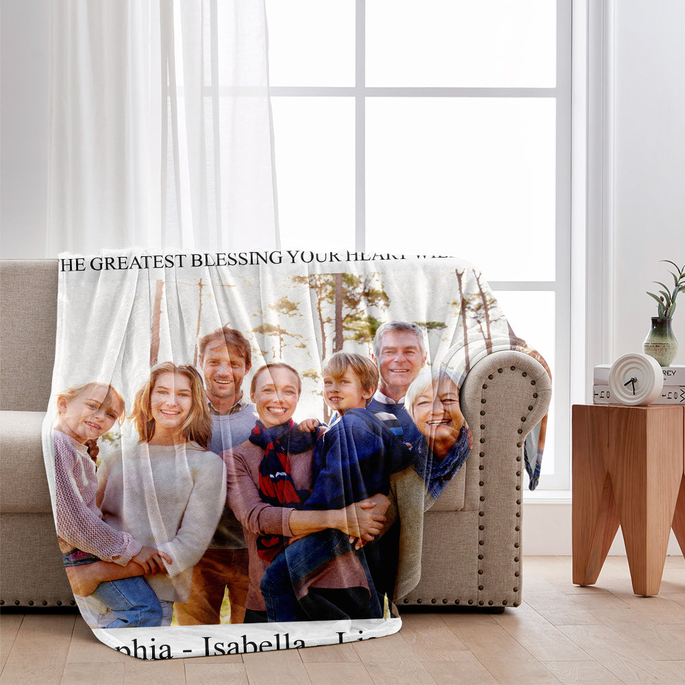 Couverture personnalisée Grandma Times « Le meilleur petit-enfant du monde »