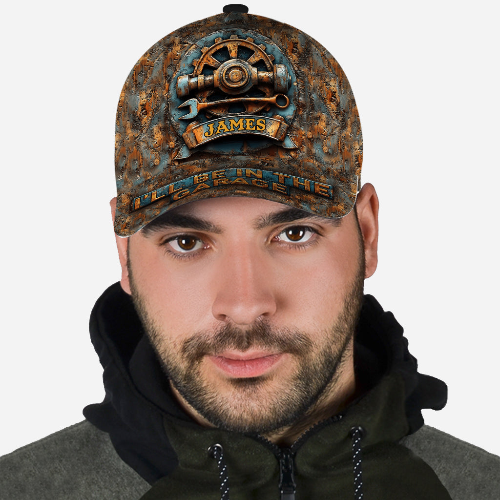 Je serai au garage - Casquette classique de garage personnalisée