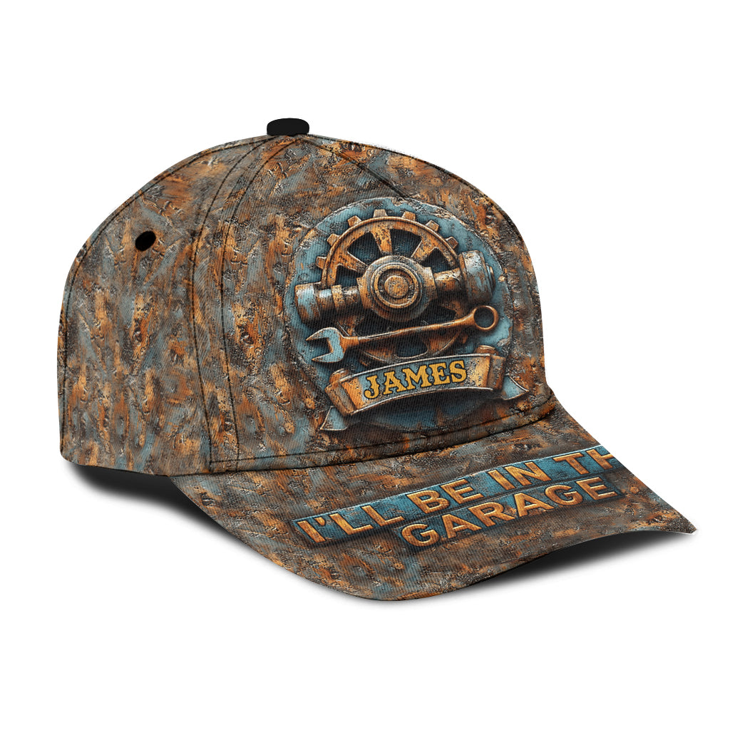 Je serai au garage - Casquette classique de garage personnalisée