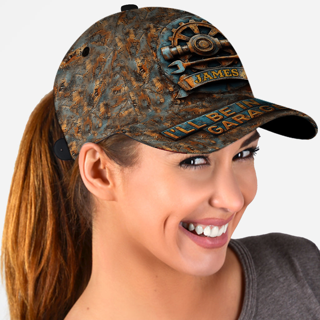 Je serai au garage - Casquette classique de garage personnalisée