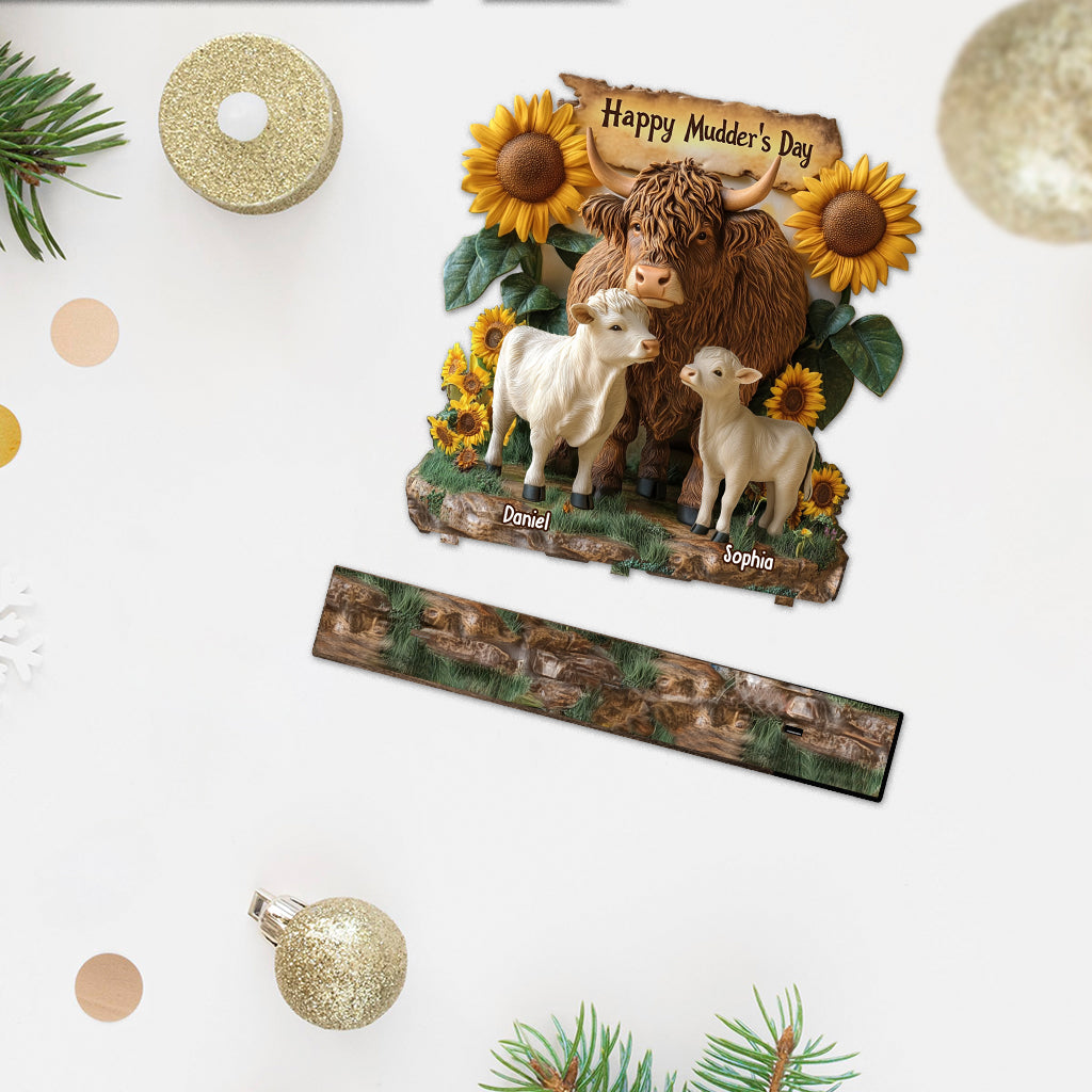 Bonne fête des mamans ! - Décoration personnalisée pour maman, 1 grand plateau autoportant