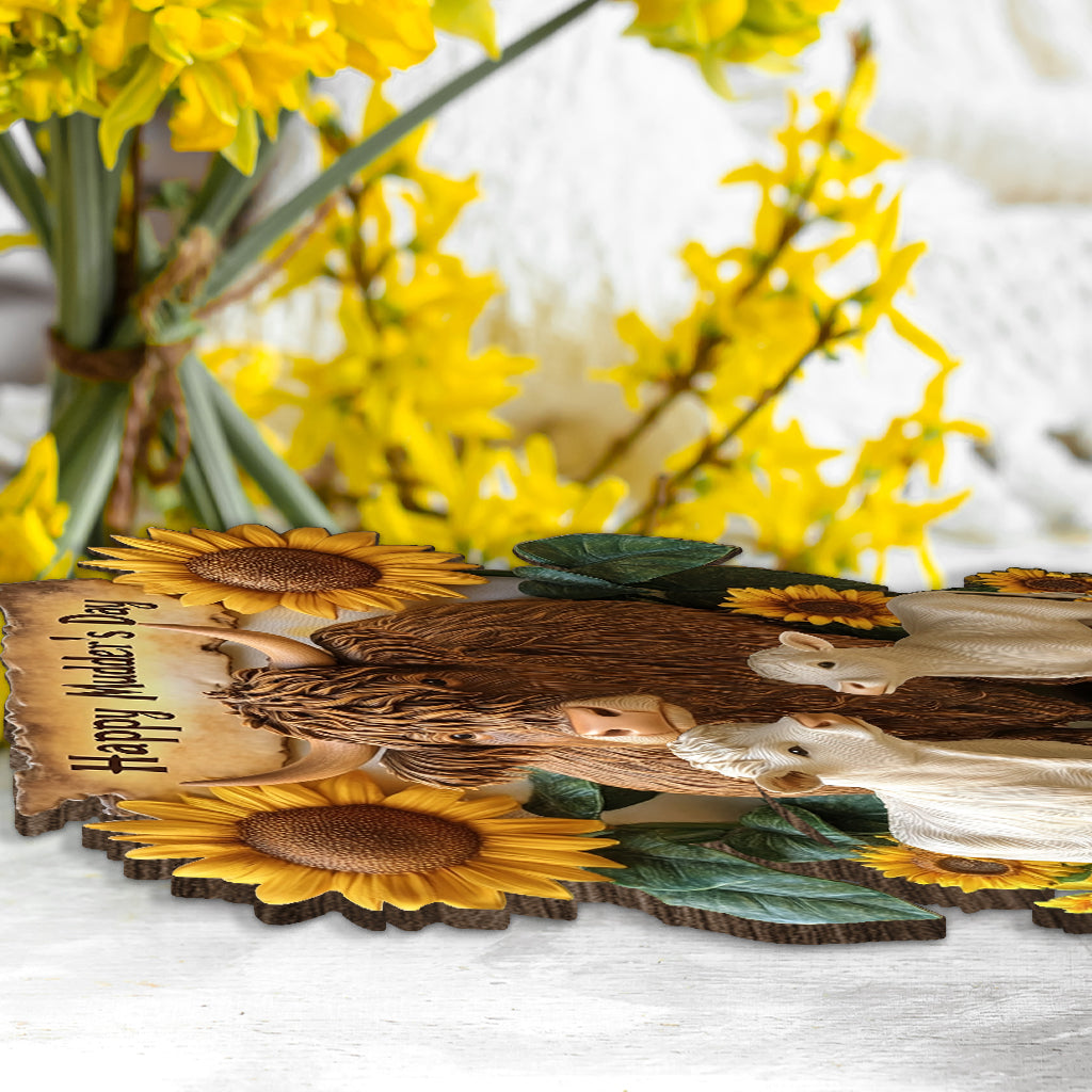 Bonne fête des mamans ! - Décoration personnalisée pour maman, 1 grand plateau autoportant