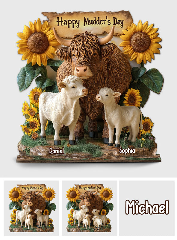 Bonne fête des mamans ! - Décoration personnalisée pour maman, 1 grand plateau autoportant