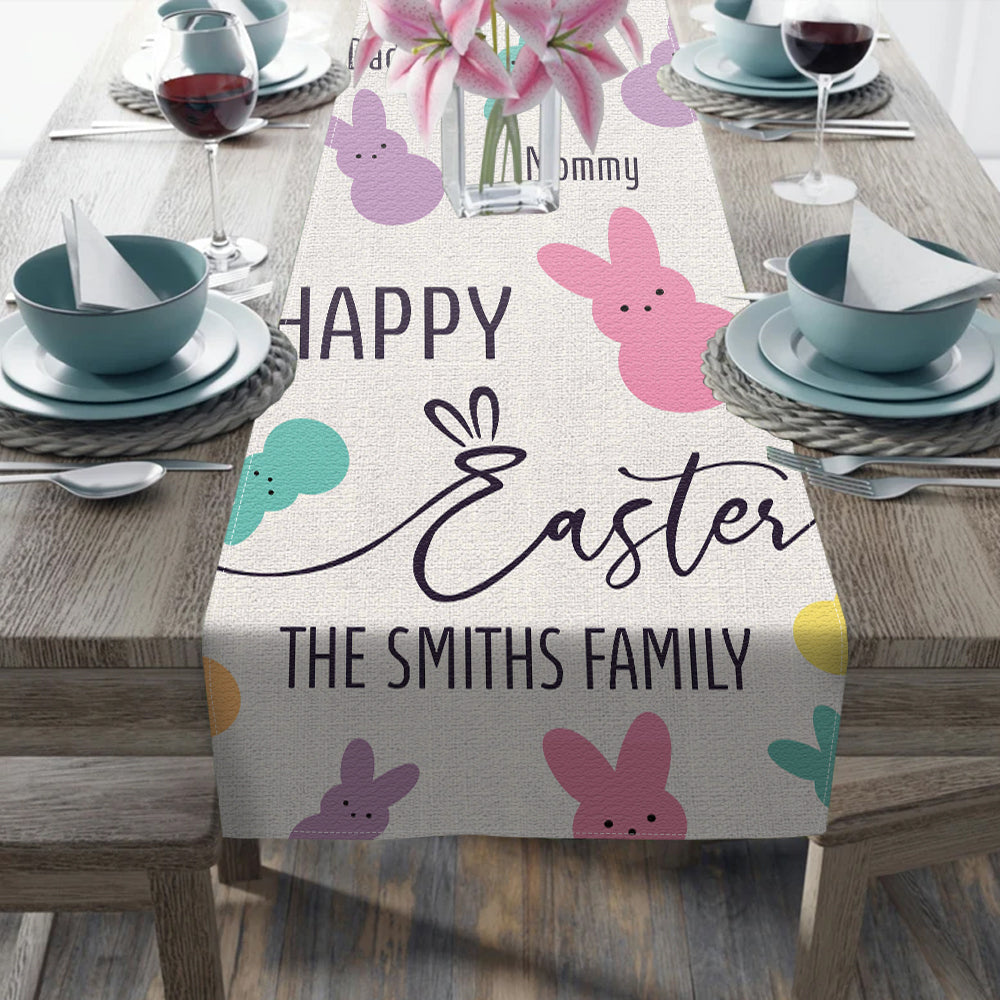 Happy Easter - Personalized Family Table Runner