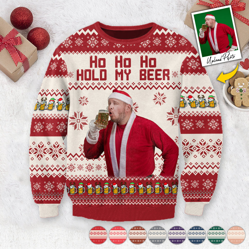 Ho Ho Holy Sh*t I'm Drunk - Personalized Beer Ugly Sweater