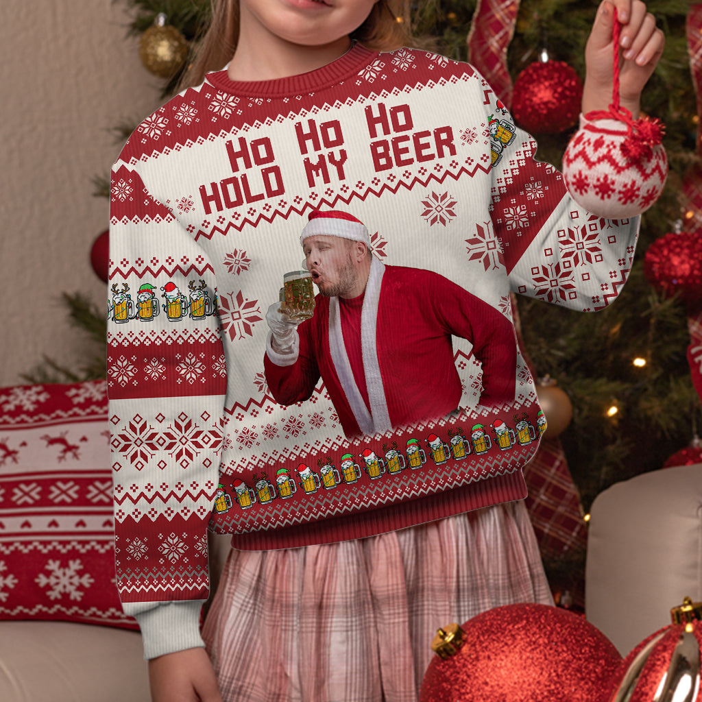 Ho Ho Holy Sh*t I'm Drunk - Personalized Beer Ugly Sweater
