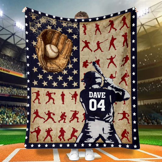 Couverture de baseball personnalisée avec nom et numéro