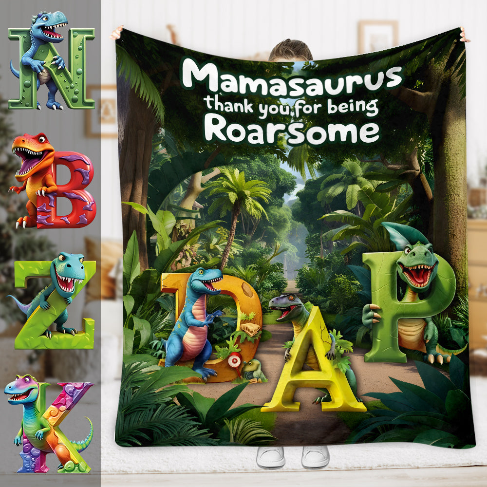 Mamasaurus - Personalized Mother Blanket