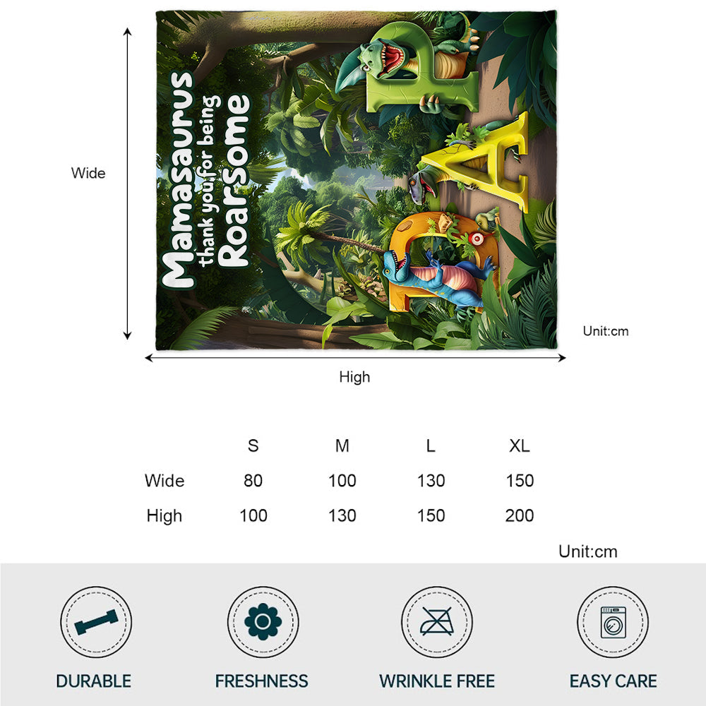 Mamasaurus - Personalized Mother Blanket