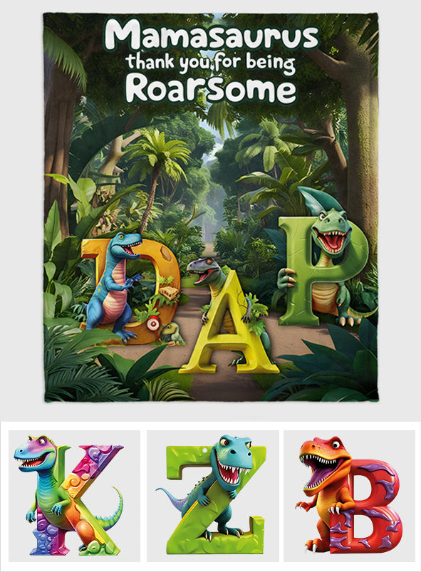 Mamasaurus - Personalized Mother Blanket