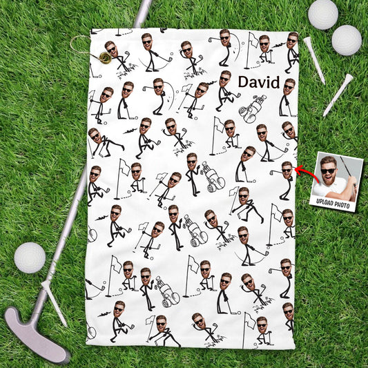 Cadeau amusant pour papa, oncle, mari, fils golfeur... - Serviette de golf personnalisée