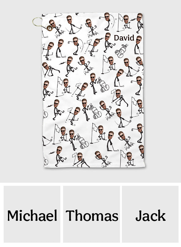 Funny Gift For Golf Dad, Uncle, Husband, Son... - Personalized Golf Towel