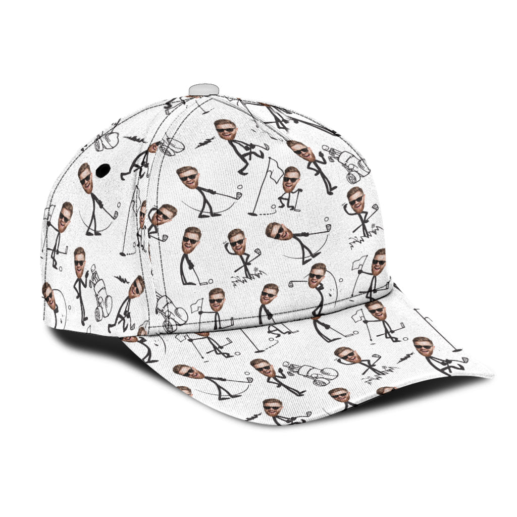 Cadeau amusant pour papa, mari, oncle golfeur… - Casquette de golf classique personnalisée
