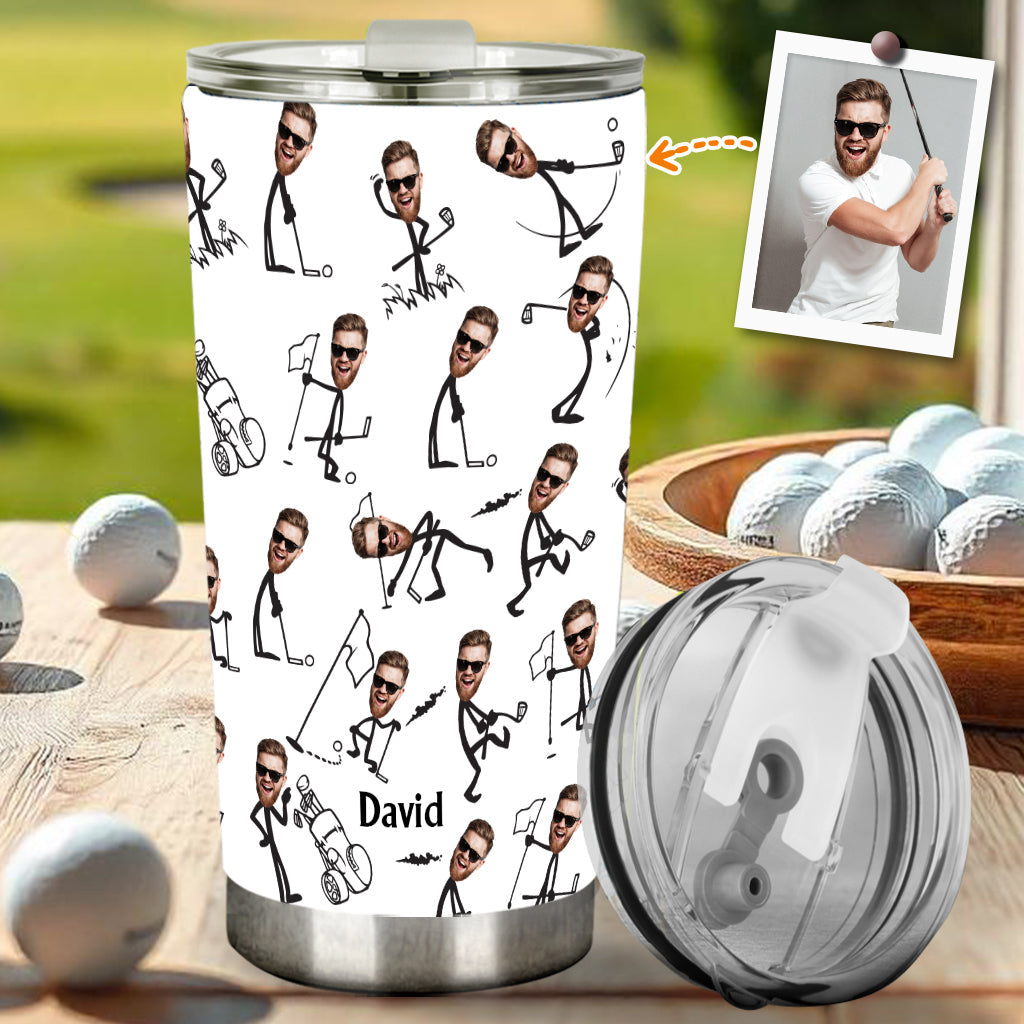 Cadeau humoristique pour papa, oncle, mari, fils golfeur… - Gobelet isotherme de golf personnalisé