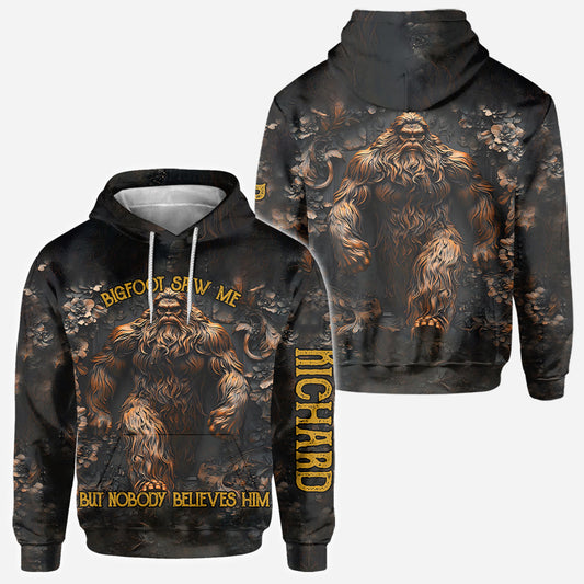 Bigfoot Saw Me - Personalized Camping All Over Shirt