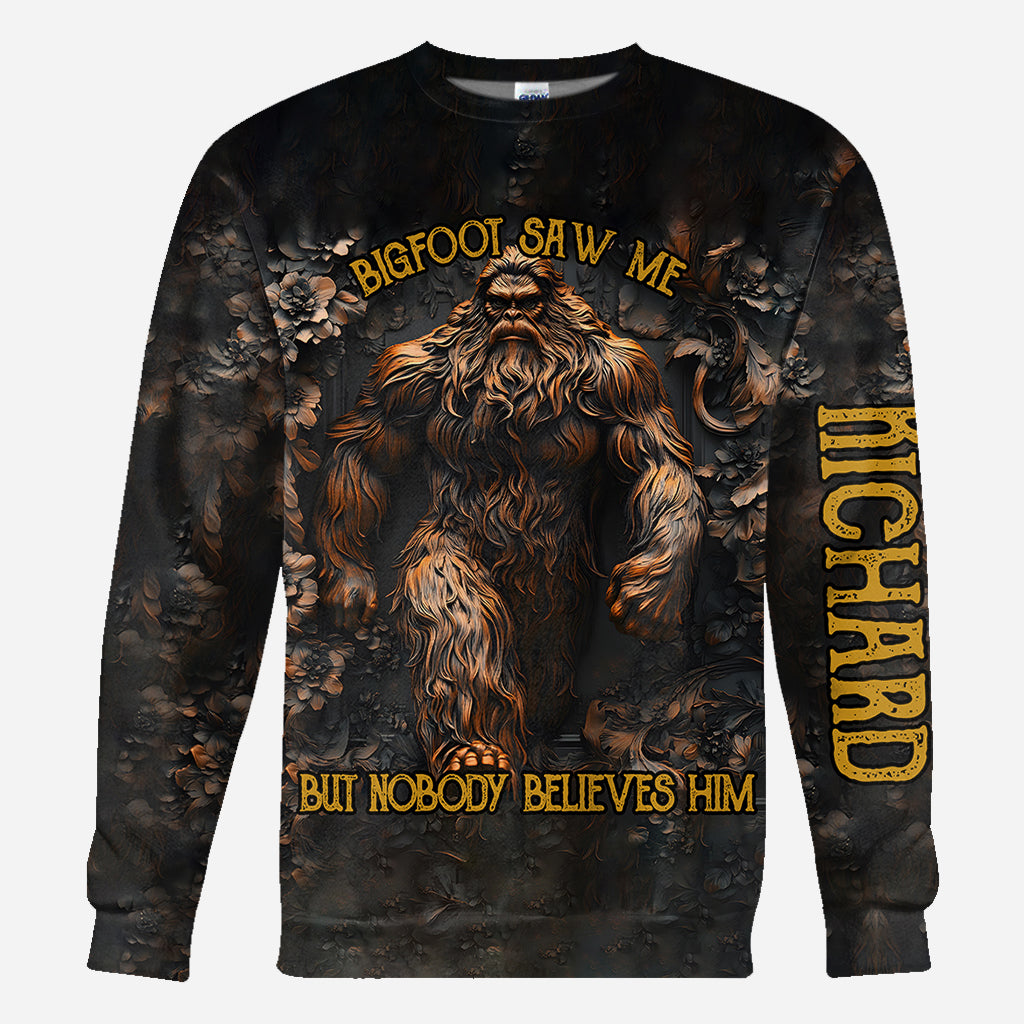 Bigfoot Saw Me - Personalized Camping All Over Shirt